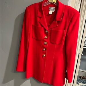 Elegant Vintage Red Women's Jacket